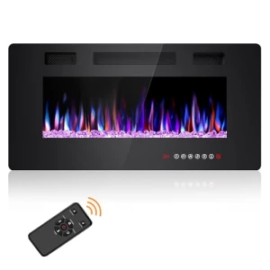 36 Inch Electric Fireplace Insert, Joy Pebble