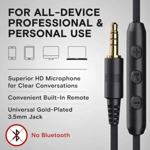 Wired Headphones with Mic and Volume Control, Artix