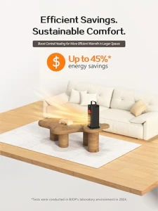 Portable Space Heater with Fireplace Flame Effect, BJOP