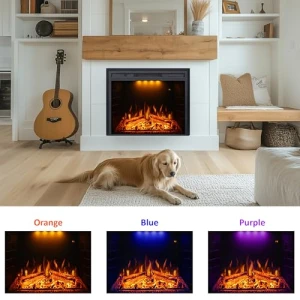 Recessed Electric Fireplace Insert, Valuxhome