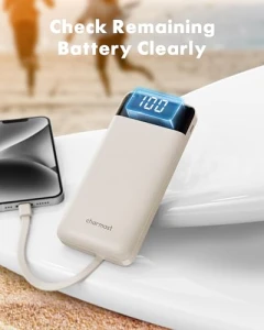Portable Charger with Built-in Cables — Power Bank, Charmast