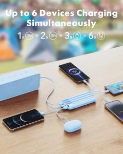 Portable Charger with Built-in Cables — Power Bank, Charmast