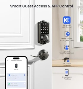 Fingerprint Smart Lock with 2 Lever Handles — Smart Lock, Veise