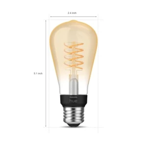 Smart 60W ST19 Filament LED Bulb — Smart Light Bulb, Philips Hue