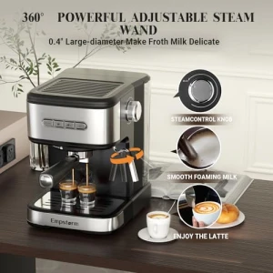 Espresso Machine with Milk Frother — Coffee Maker, Empstorm