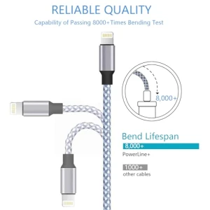 MFi Certified Lightning Cable 3pack, DAZHWA