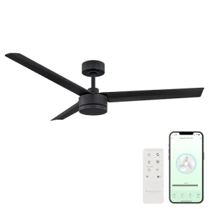 Smart Indoor and Outdoor 52in 3-Blade Ceiling Fan, East Grove Home