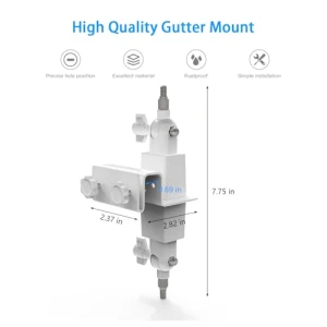 2-in-1 Gutter Bracket Mount for Security Camera and Solar Panel, VOMENC