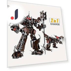 2-in-1 Movie Series Robot-Dragon Mechanical Building Blocks Toy Set — Construction Kits, KAZI