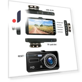 Car DVR with Touch Screen — Dashboard Cameras, HOME-Auto-001