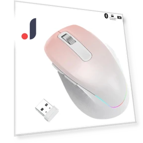 Ergonomic Rechargeable Wireless Silent Mouse with LED Backlight — Mouse Pads, SeenDa