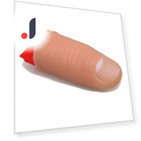 Magic Trick Prop, Vanishing Plastic Thumb Tip + Red Silk — Magic Kits, Zoeneed