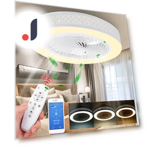 Modern Smart LED Ceiling Fan with Light — Ceiling Fans, iHome Global