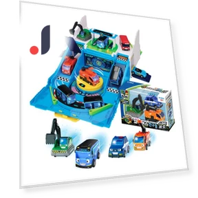 Smart Charging Station with Mini Smart Cars — Pretend Play, Board M Factory