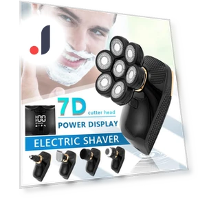 Waterproof Men's Electric Shaver 5-in-1 with 7 Blades — Nose & Ear Trimmers, VITA Dogdog Smartwear