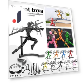 3D Printed Titan Robot Mobile Doll Set — Collectible Statues, Glasses