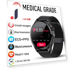AMOLED Smart Watch with Body Temperature Monitoring — Smartwatches, Lucky Start