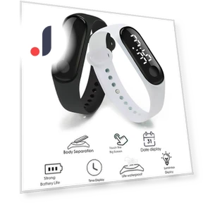 Digital LED Touchscreen Wristwatch — Timepieces, Factory Discount Outlet
