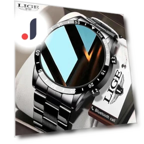 Full Circle Touch Screen Smartwatch with Steel Strap — Wearable Accessories, LIGE