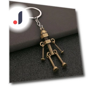 Vintage Mechanical Screw Robot Keychain — Keychains, Love Home Garden