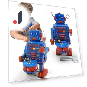 Vintage Wind-up Robot Drummer Toy — Wind-up Toys, EDC Toy
