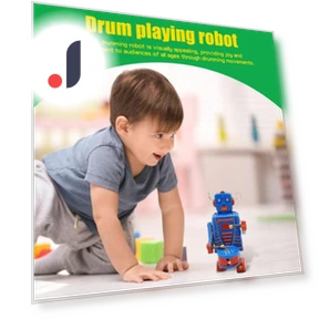 Vintage Wind-Up Robot Drummer Toy — Wind-up Toys, Fungogo