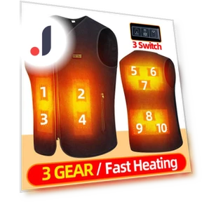 Winter Smart Wool Vest with Heating — Leg Warmers, Pu Er