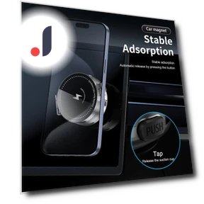 15W Wireless Charger Magnetic Phone Holder — Dashboard Installation Kits, Dream Garage
