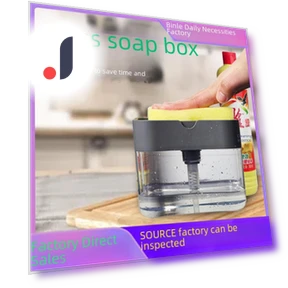 Kitchen Cleaning Brush with Automatic Soap Dispenser and Dish Sponge — Cleaning Brushes, AI Supermarket