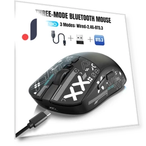 Silent Three-Mode Wireless/Wired Mouse — Mouse Pads, Computer boost