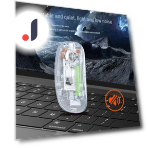 Transparent Silent Wireless Bluetooth Mouse with Rechargeable Feature for Laptops — Mouse Pads, Premium Choice