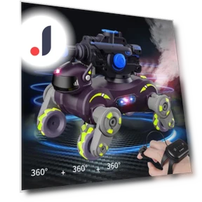 Trick Mechanical Dog-Car with Light Music — Interactive Animal Companions, Special Luggage