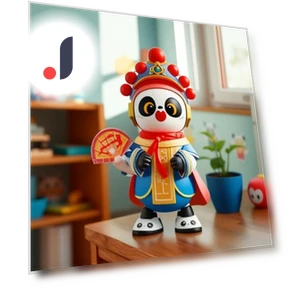 Automatic Panda Doll Changing Face — Interactive, Plastic Toys