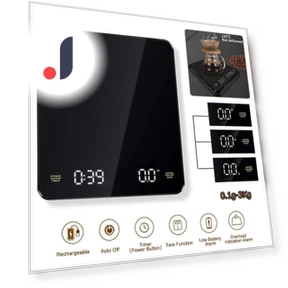 Electronic Coffee Scale for Pour Over Espresso — Weight Management Tools, DC-HOME Textile