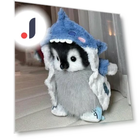 Realistic Plush Robot Penguin — Interactive, Play with You