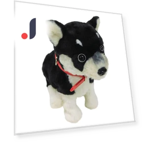 Talking, Moving, Singing, Dancing Kuroshibu Love Robot Shiba Inu Plush Toy — Interactive, YRstudio