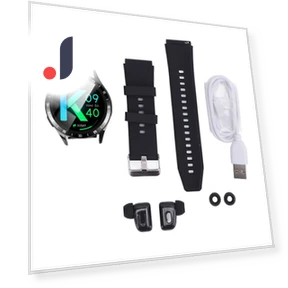 Ultra-thin Metal Smartwatch with Flip Cover for Headphones — Wearable Accessories, DIYelecs