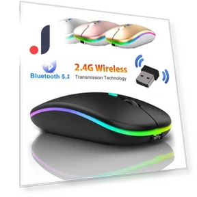 Wireless RGB LED Silent Gaming Mouse — Mouse Pads, Men Women Necklaces Supermarket