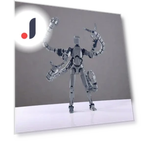 3D Printed Robot Figure with Accessories — Dolls & Figures, Schoolyard