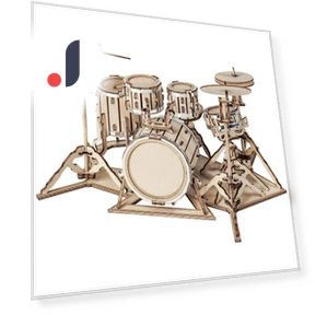 3D Wooden Educational Drum Set Puzzle — Educational, SAMURAI STYLE