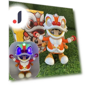 Electric Lion Dance Robot Doll — Interactive Animal Companions, Love DIY