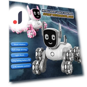 Intelligent Eight-Wheel Stunt Robot Dog — Interactive Animal Companions, Perseverance