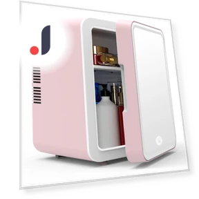 Mirror Glow Beauty 4L Fridge with LED Touch Screen — Cooling Solutions, VamsLuna