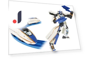 Shinkansen E7 Shiny Blue Transforming Robot — Control & Power, Select Items Norisuke