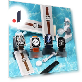 Smartwatch with Curved 3D Display and Genuine Leather Sports Band — Wearable Accessories, Voyex