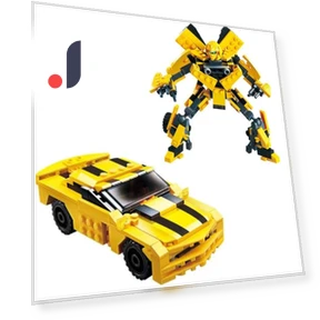 2 in 1 Robot Yellow Car Building Blocks Set — Construction Kits, VeryGoodToy
