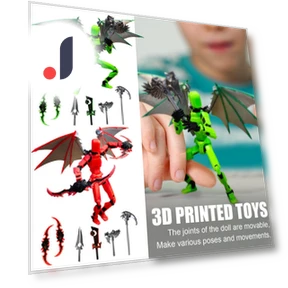 3D Printed Titan Robot Mobile Doll Set — Collectible Statues, Ren Beauty