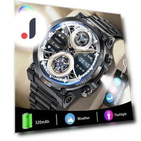 AMOLED Bluetooth Smart Watch with LED Flashlight — Smartwatches, LIGE