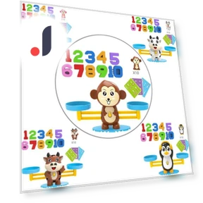 Educational Math Toy Smart Monkey Scale — Counting & Math, come on right