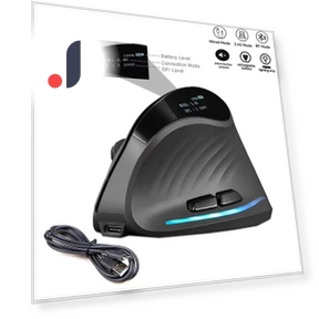Ergonomic 2.4G Triple Mode Rechargeable Wireless Vertical Silent Mouse — Mouse Pads, SeenDa